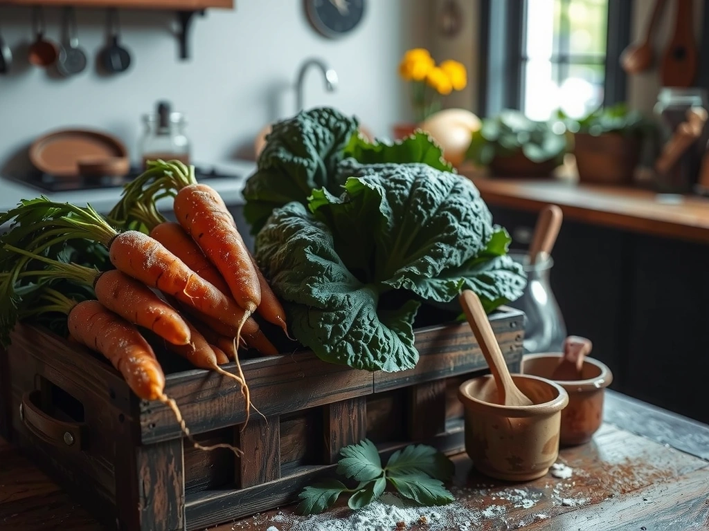 Frisches Bio-Gemüse direkt vom Feld